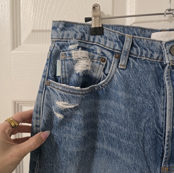 Boyish The Ziggy High Rise Relaxed Straight Leg Jeans In Silverado Size 28 - Picture 5 of 12